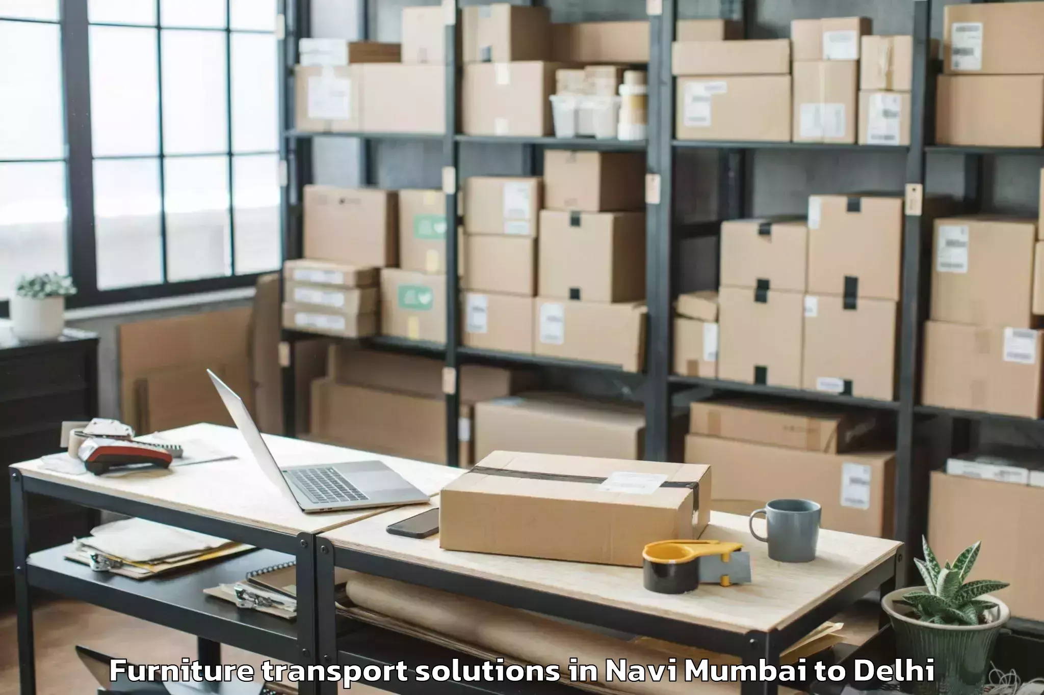 Trusted Navi Mumbai to Shahdara Furniture Transport Solutions